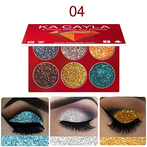 ¡Mejor Regalo de Navidad!!!!!! Kacowpper KA Cayla Maquillaje Sombras Sombra de Ojos Paleta cosmética Set Sombra de Ojos 6 Colores