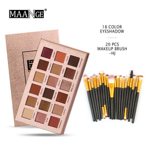 Sombreador de Ojos Cimaybo, Sombra de Ojos en Polvo para Sombra de Ojos, 18 Colores, Brillo para Ojos, en Polvo, con 20 Piezas de Maquillaje