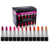 SHANY Slick & Shine Lipstick Set - Set of 12 Famous Colors