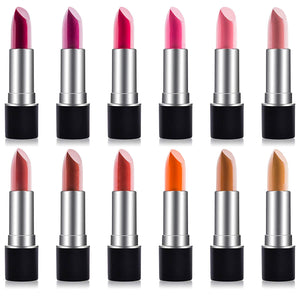 SHANY Slick & Shine Lipstick Set - Set of 12 Famous Colors