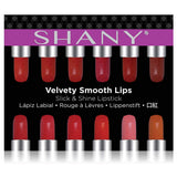 SHANY Slick & Shine Lipstick Set - Set of 12 Famous Colors