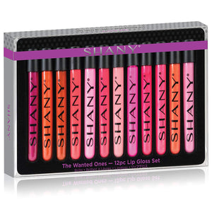 SHANY The Wanted Ones 12 Piece Lip Gloss Set with Aloe Vera and Vitamin E