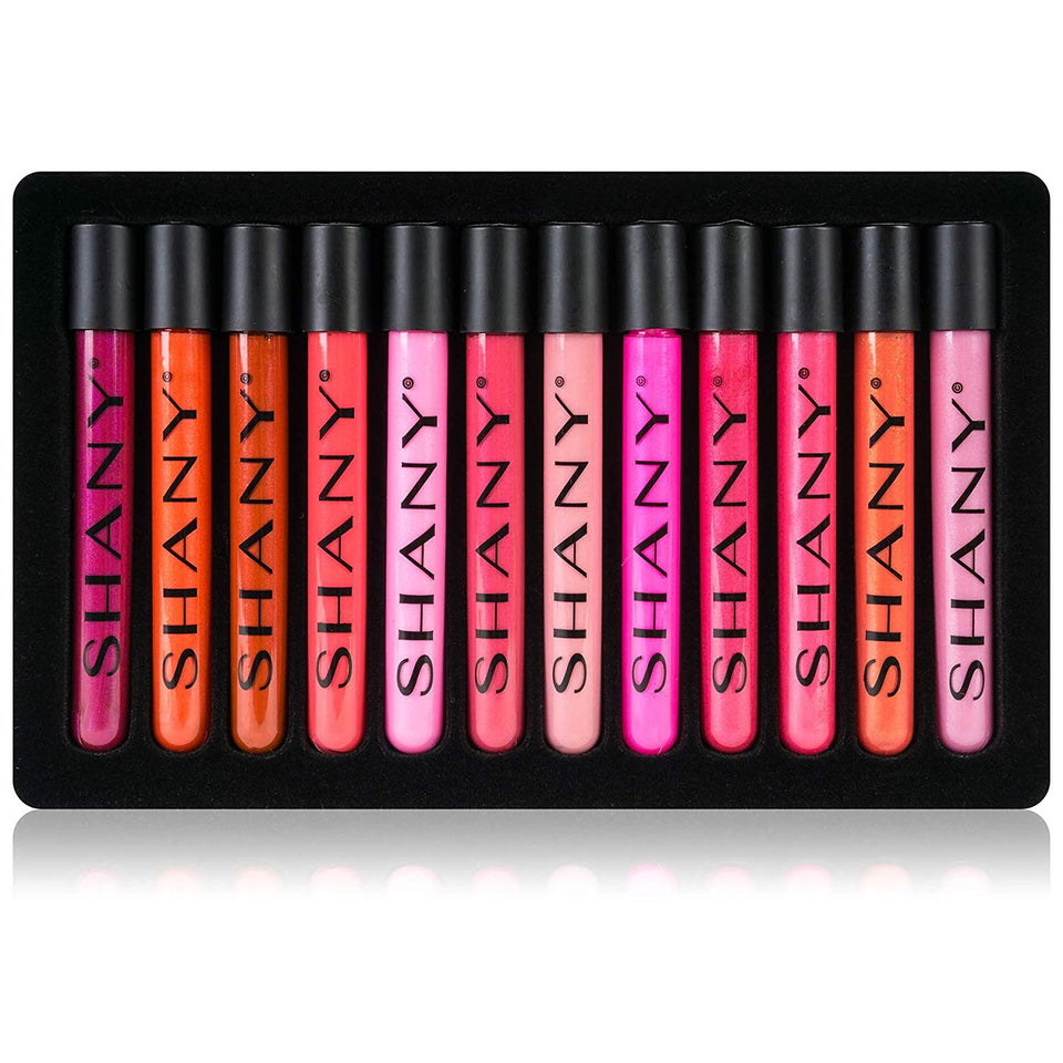 SHANY The Wanted Ones 12 Piece Lip Gloss Set with Aloe Vera and Vitamin E