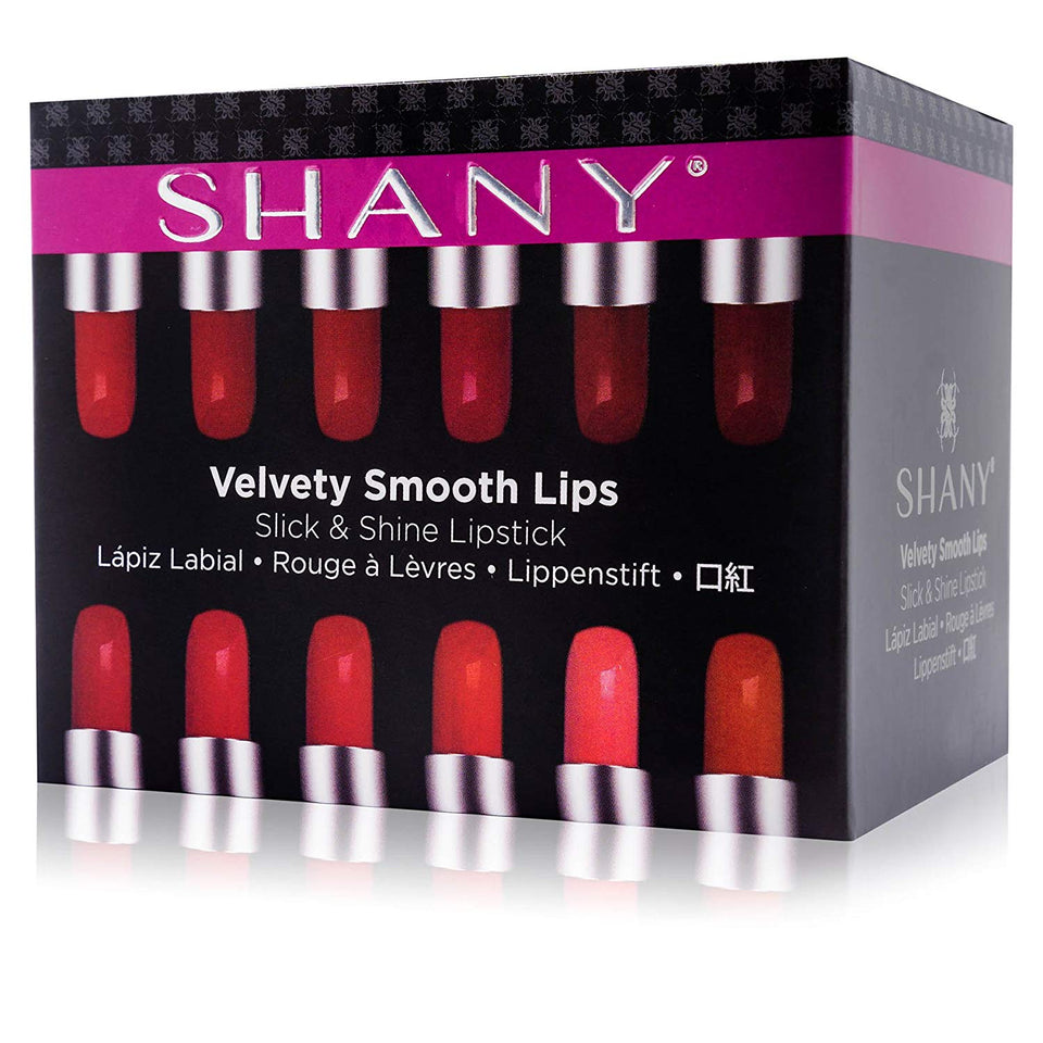 SHANY Slick & Shine Lipstick Set - Set of 12 Famous Colors