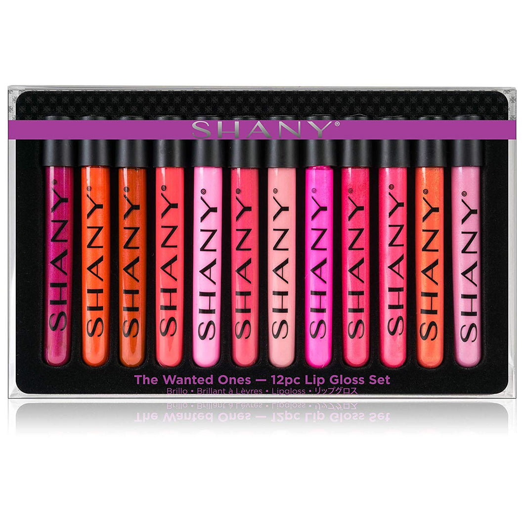 SHANY The Wanted Ones 12 Piece Lip Gloss Set with Aloe Vera and Vitamin E